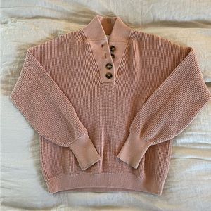 Lunya Cozy Waffle Knit Henley Sweater